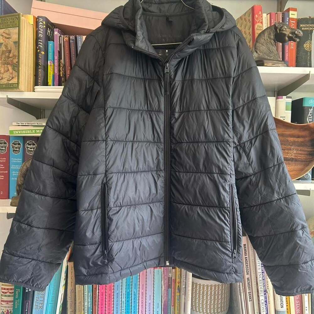 Abercrombie & Fitch Black Quilted Puffer Jacket with Hood